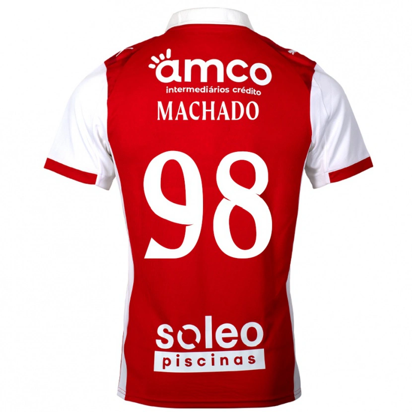 Danxen Niño Camiseta Gonçalo Machado #98 Rojo Blanco 1ª Equipación 2025/26 La Camisa México