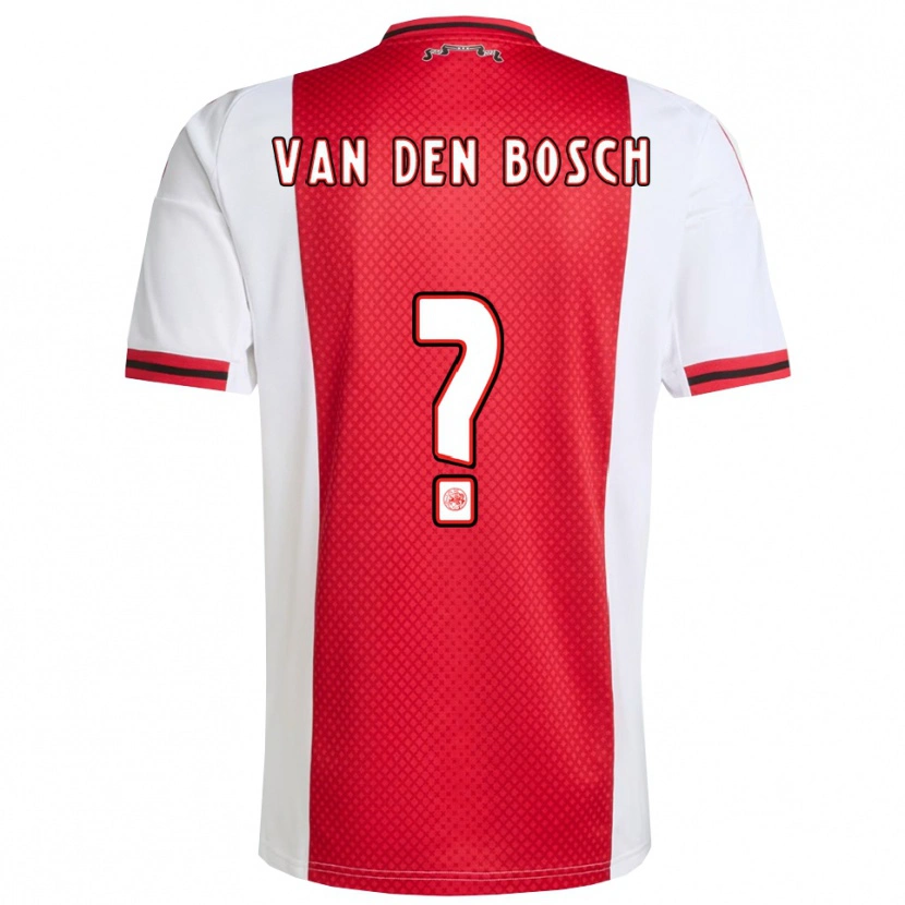 Danxen Niño Camiseta Frederico Van Den Bosch #0 Rojo Blanco 1ª Equipación 2025/26 La Camisa México