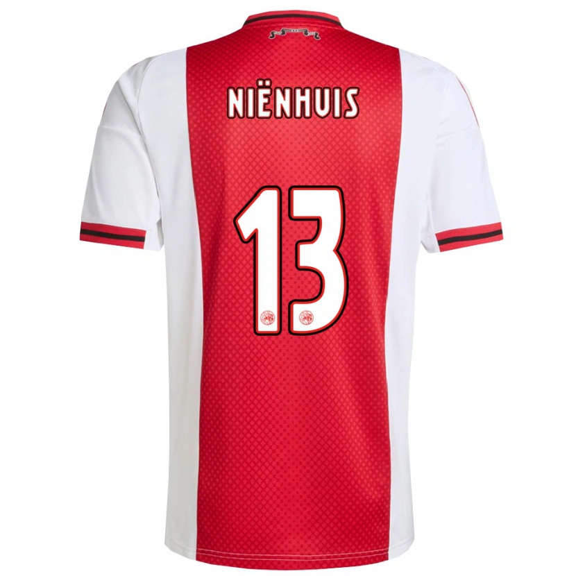 Danxen Niño Camiseta Lois Niënhuis #13 Rojo Blanco 1ª Equipación 2025/26 La Camisa México