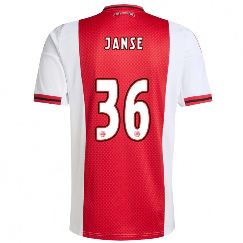 Danxen Niño Camiseta Dies Janse #36 Rojo Blanco 1ª Equipación 2025/26 La Camisa México