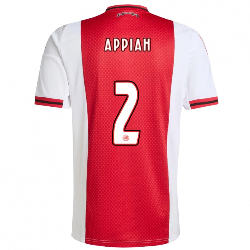 Danxen Niño Camiseta Avery Appiah #2 Rojo Blanco 1ª Equipación 2025/26 La Camisa México