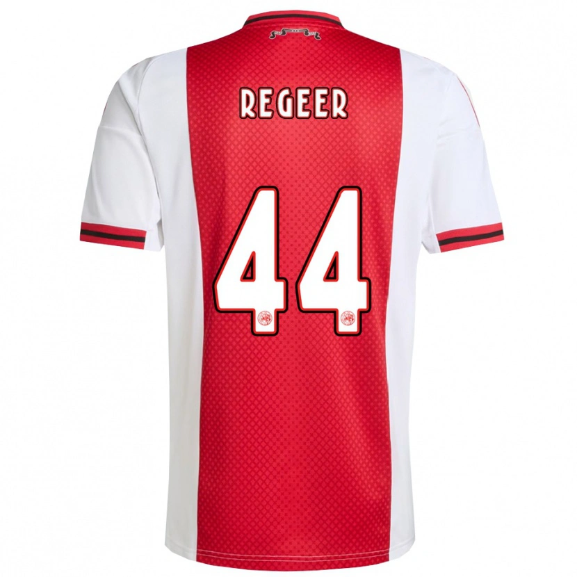 Danxen Niño Camiseta Youri Regeer #44 Rojo Blanco 1ª Equipación 2025/26 La Camisa México