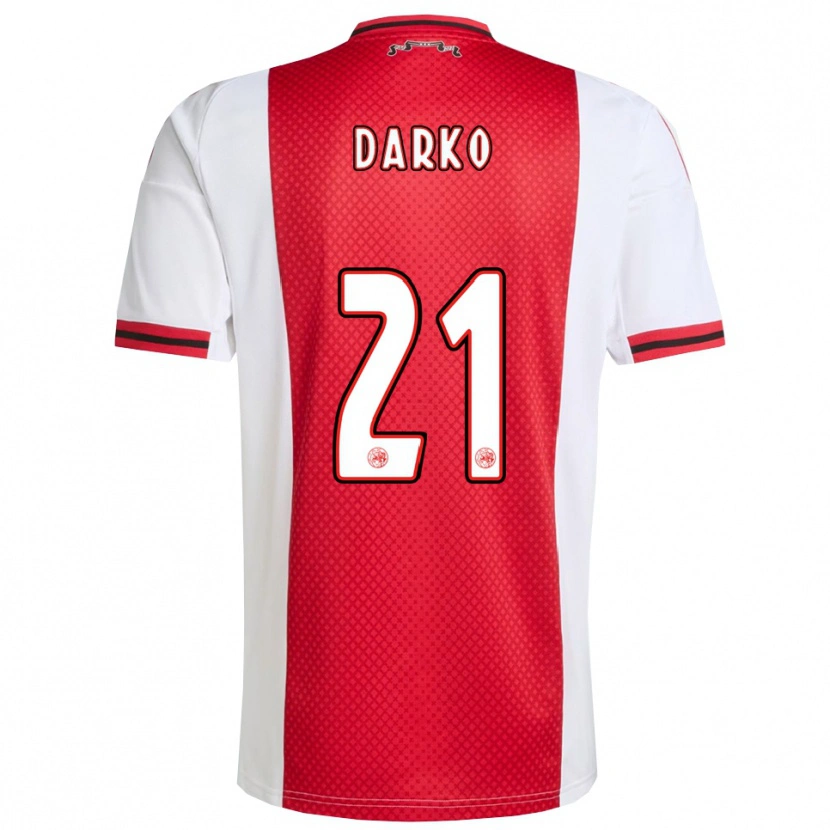 Danxen Niño Camiseta Denzel Darko #21 Rojo Blanco 1ª Equipación 2025/26 La Camisa México