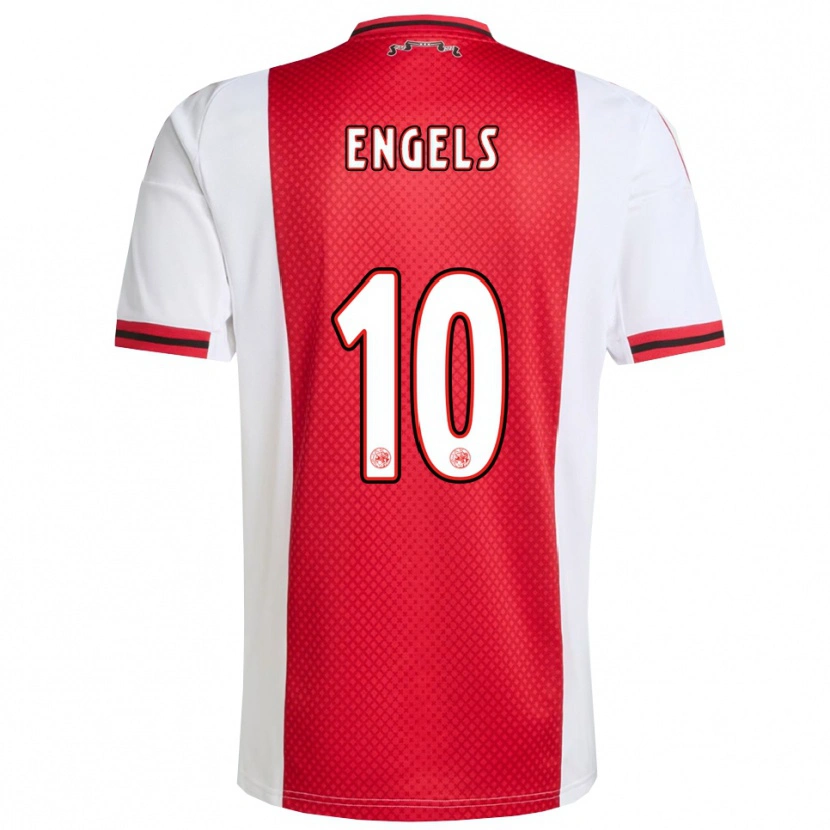 Danxen Niño Camiseta Chip Engels #10 Rojo Blanco 1ª Equipación 2025/26 La Camisa México
