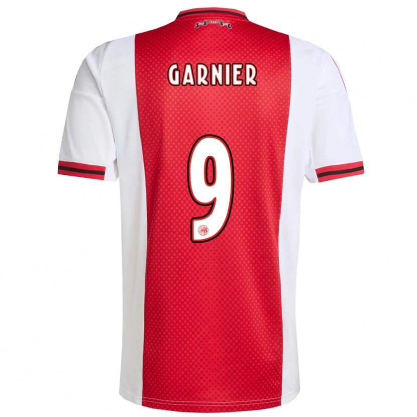 Danxen Niño Camiseta Roméo Garnier #9 Rojo Blanco 1ª Equipación 2025/26 La Camisa México