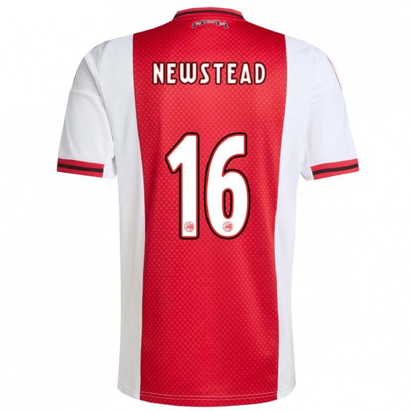 Danxen Niño Camiseta Xander Newstead #16 Rojo Blanco 1ª Equipación 2025/26 La Camisa México