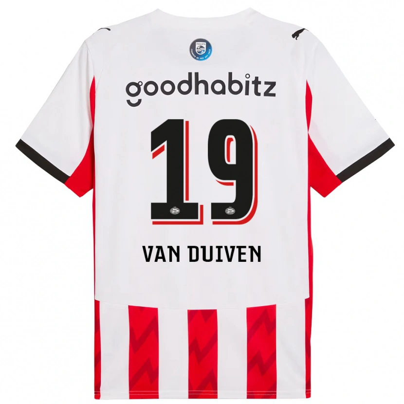Danxen Niño Camiseta Jason Van Duiven #19 Rojo Blanco 1ª Equipación 2025/26 La Camisa México