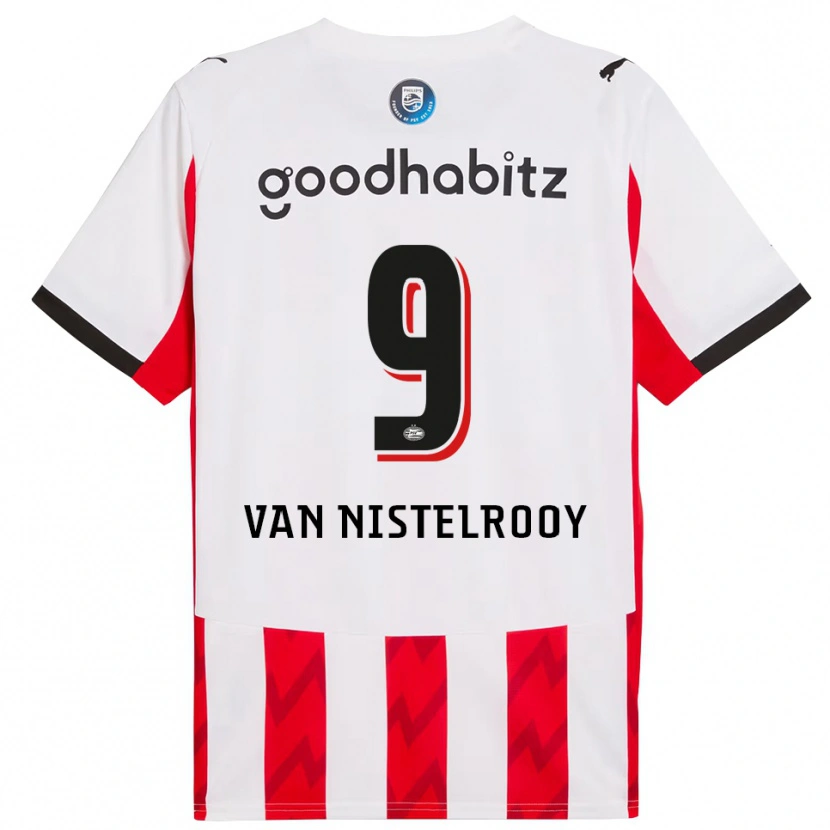 Danxen Niño Camiseta Liam Van Nistelrooy #9 Rojo Blanco 1ª Equipación 2025/26 La Camisa México