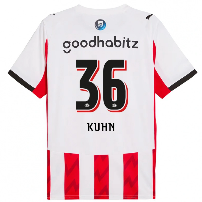 Danxen Niño Camiseta Wessel Kuhn #36 Rojo Blanco 1ª Equipación 2025/26 La Camisa México