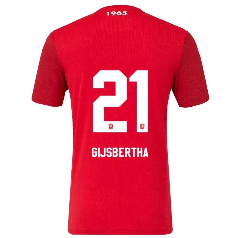 Danxen Niño Camiseta Tyrese Gijsbertha #21 Rojo Blanco 1ª Equipación 2025/26 La Camisa México