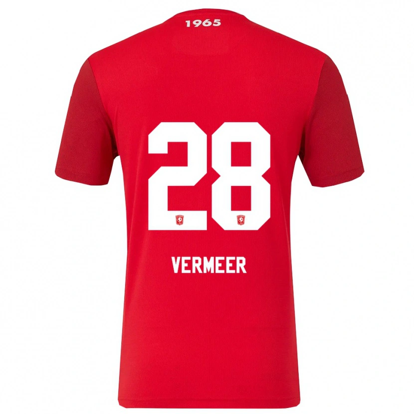 Danxen Niño Camiseta Sofie Rianne Vermeer #28 Rojo Blanco 1ª Equipación 2025/26 La Camisa México
