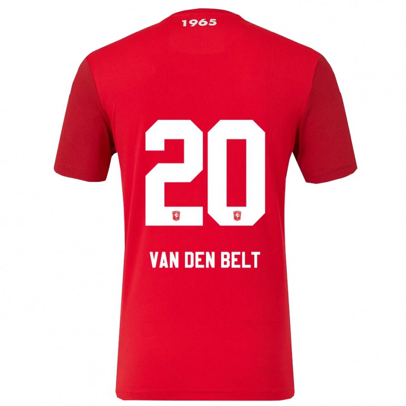 Danxen Niño Camiseta Thomas Van Den Belt #20 Rojo Blanco 1ª Equipación 2025/26 La Camisa México