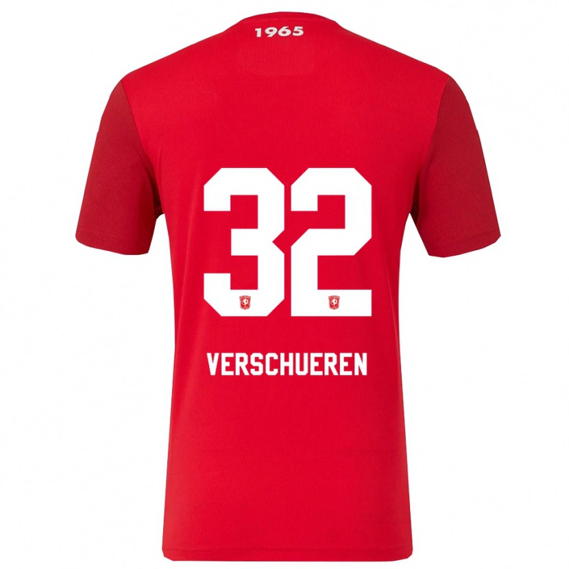 Danxen Niño Camiseta Arno Verschueren #32 Rojo Blanco 1ª Equipación 2025/26 La Camisa México