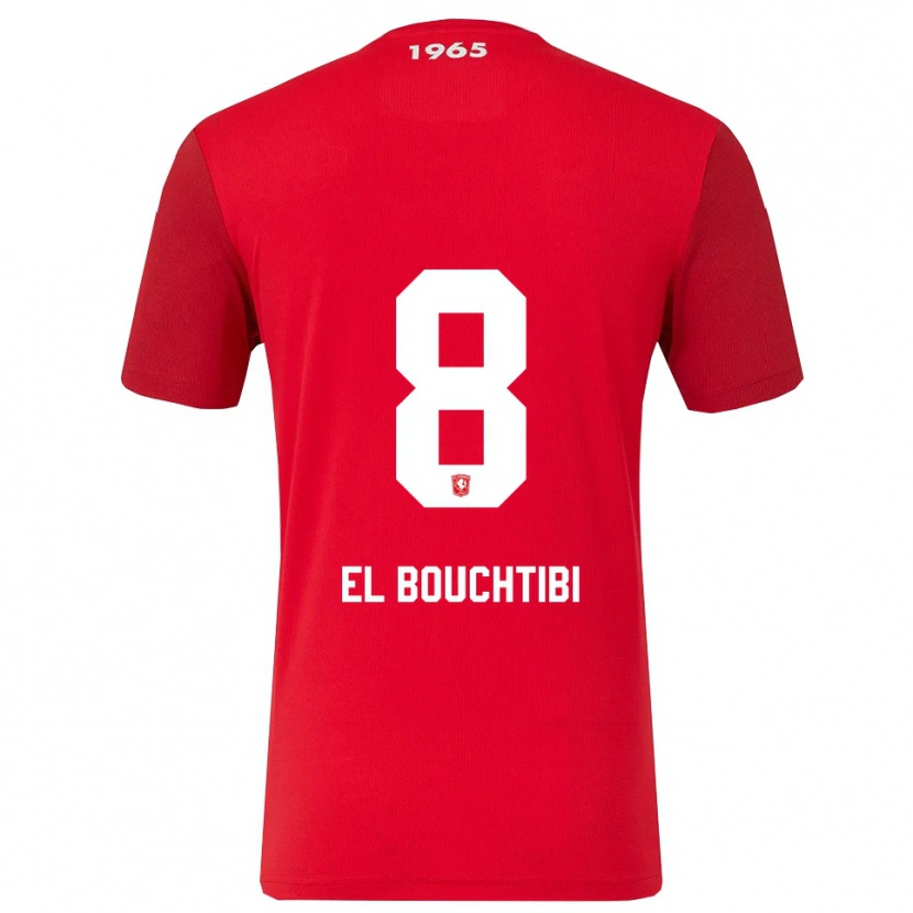 Danxen Niño Camiseta Ilias El Bouchibti #8 Rojo Blanco 1ª Equipación 2025/26 La Camisa México