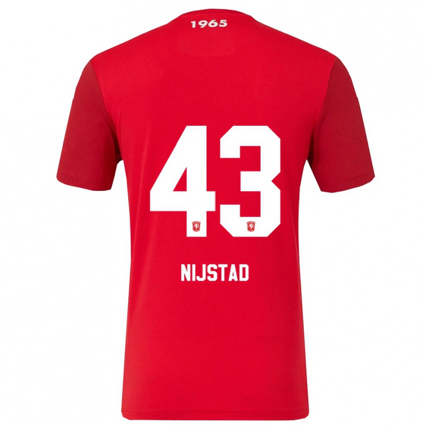 Danxen Niño Camiseta Ruud Nijstad #43 Rojo Blanco 1ª Equipación 2025/26 La Camisa México