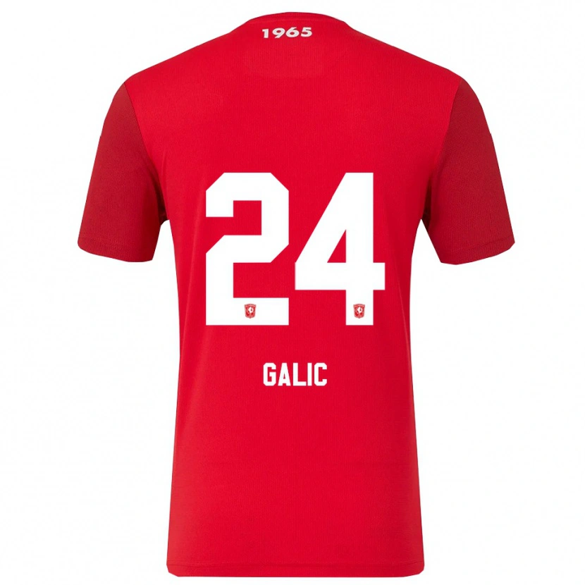 Danxen Niño Camiseta Daniela Galic #24 Rojo Blanco 1ª Equipación 2025/26 La Camisa México