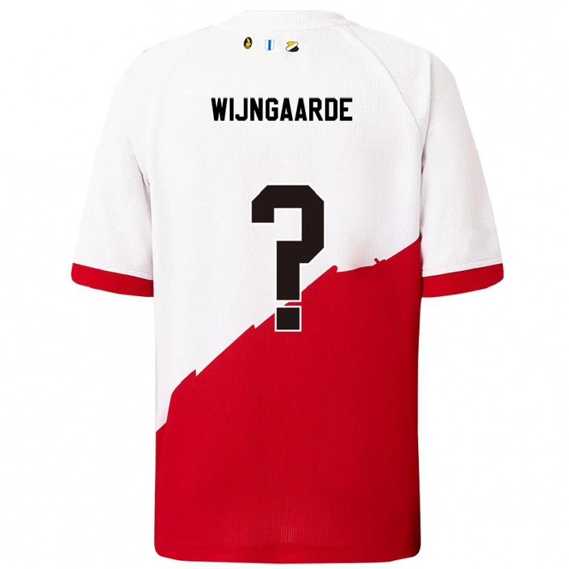 Danxen Niño Camiseta Jahrnell Wijngaarde #0 Blanco Rojo 1ª Equipación 2025/26 La Camisa México