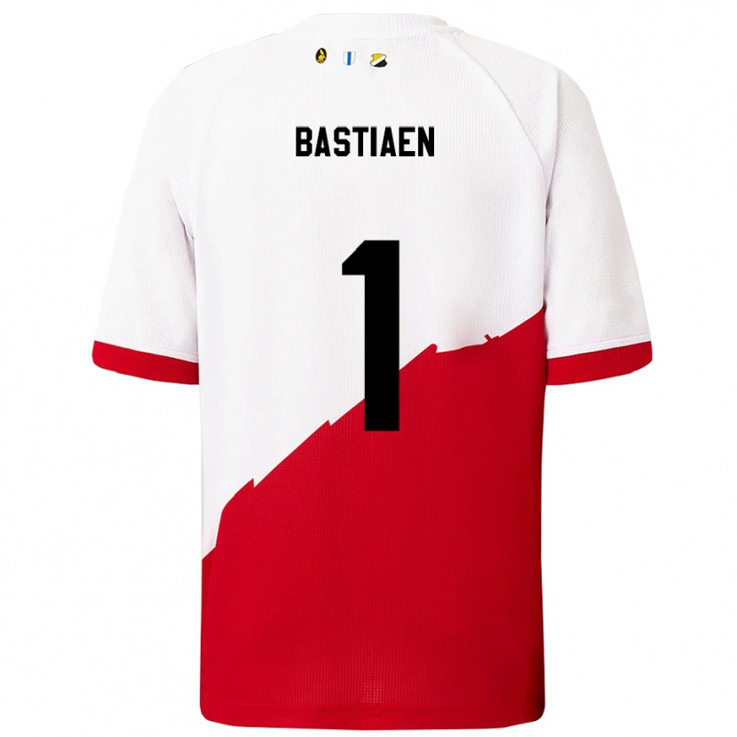 Danxen Niño Camiseta Femke Bastiaen #1 Blanco Rojo 1ª Equipación 2025/26 La Camisa México