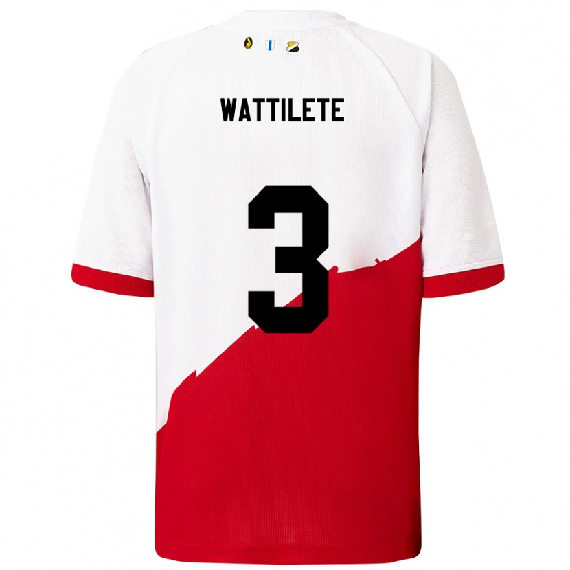 Danxen Niño Camiseta Julia Wattilete #3 Blanco Rojo 1ª Equipación 2025/26 La Camisa México
