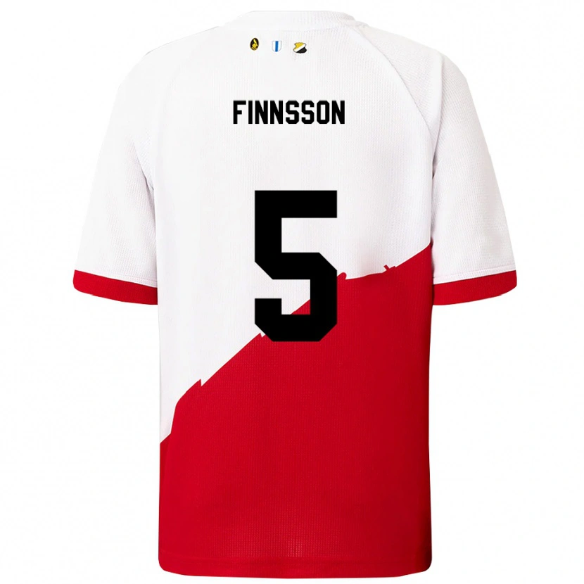 Danxen Niño Camiseta Kolbeinn Finnsson #5 Blanco Rojo 1ª Equipación 2025/26 La Camisa México