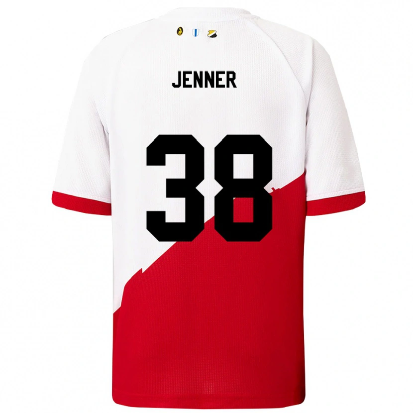 Danxen Niño Camiseta Ivar Jenner #38 Blanco Rojo 1ª Equipación 2025/26 La Camisa México