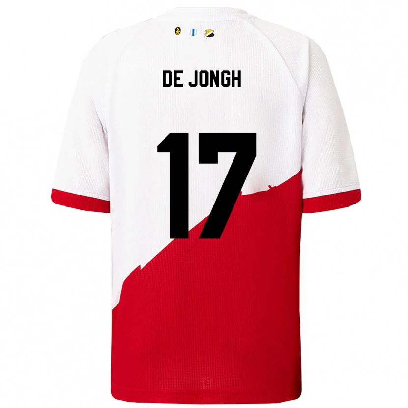 Danxen Niño Camiseta Bryan De Jongh #17 Blanco Rojo 1ª Equipación 2025/26 La Camisa México