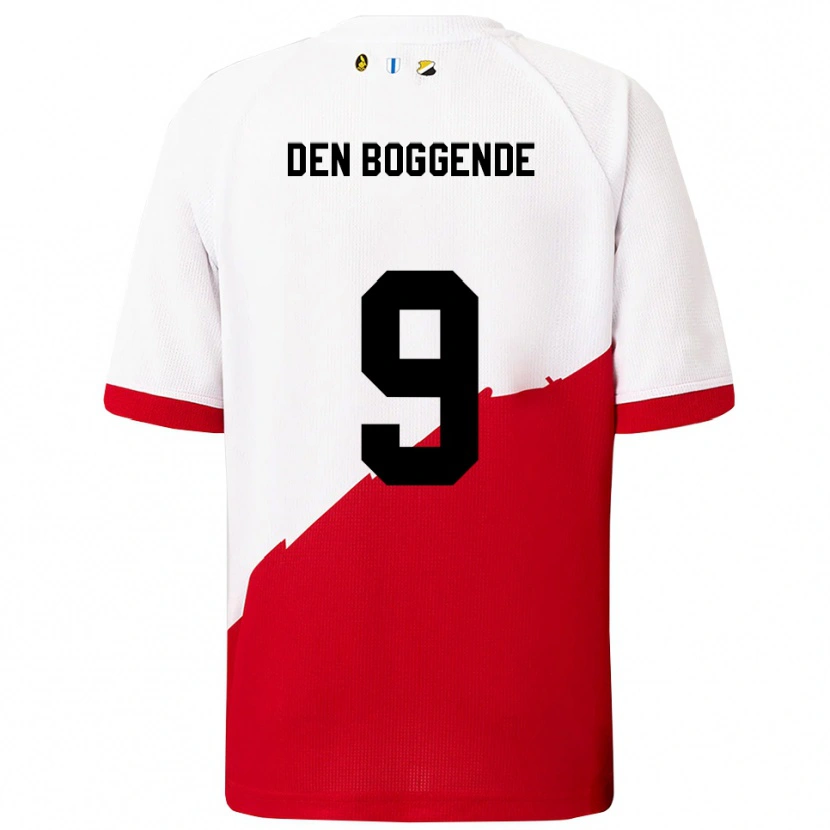 Danxen Niño Camiseta Tijn Den Boggende #9 Blanco Rojo 1ª Equipación 2025/26 La Camisa México