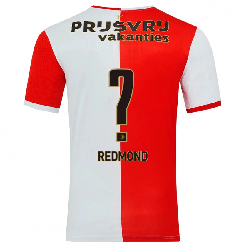 Danxen Niño Camiseta Charoy Redmond #0 Rojo Blanco 1ª Equipación 2025/26 La Camisa México