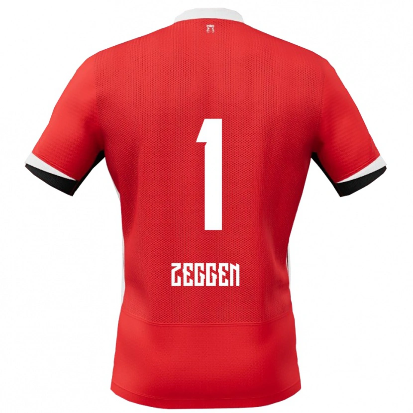 Danxen Niño Camiseta Kiyani Zeggen #1 Rojo Blanco 1ª Equipación 2025/26 La Camisa México