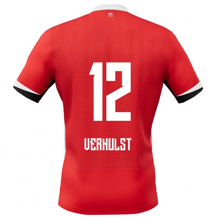 Danxen Niño Camiseta Hobie Verhulst #12 Rojo Blanco 1ª Equipación 2025/26 La Camisa México