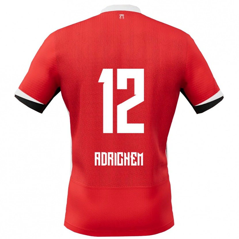 Danxen Niño Camiseta Mees Adrichem #12 Rojo Blanco 1ª Equipación 2025/26 La Camisa México