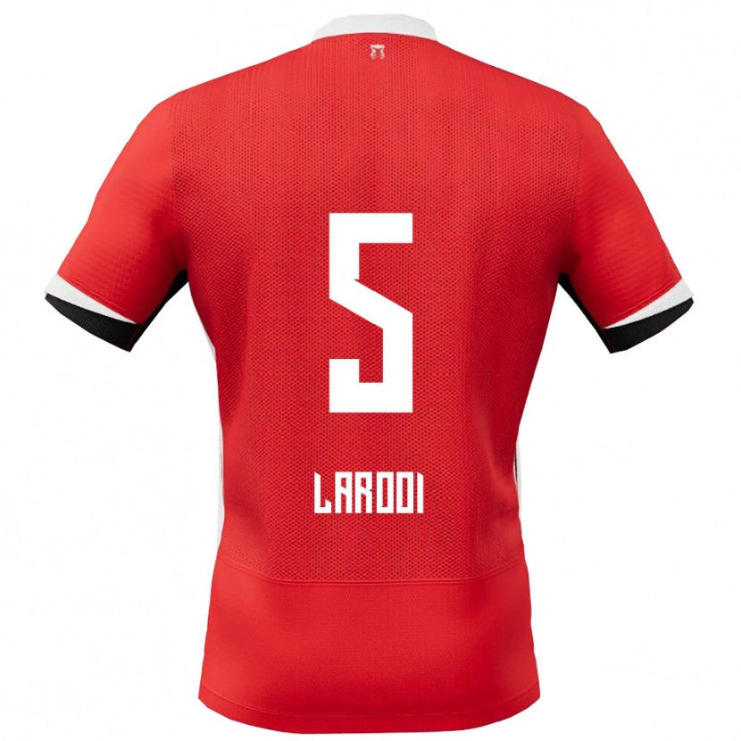 Danxen Niño Camiseta Finn Larooi #5 Rojo Blanco 1ª Equipación 2025/26 La Camisa México