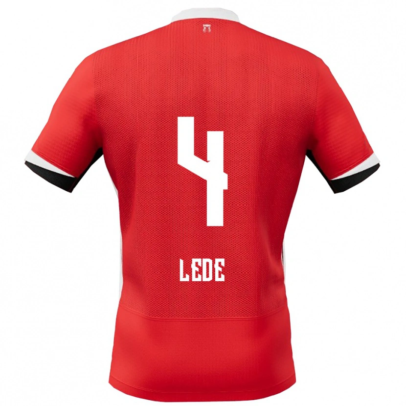 Danxen Niño Camiseta Quincy Lede #4 Rojo Blanco 1ª Equipación 2025/26 La Camisa México
