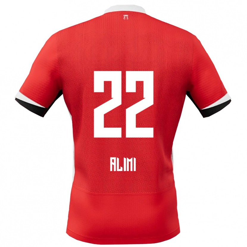 Danxen Niño Camiseta Fadil Alimi #22 Rojo Blanco 1ª Equipación 2025/26 La Camisa México