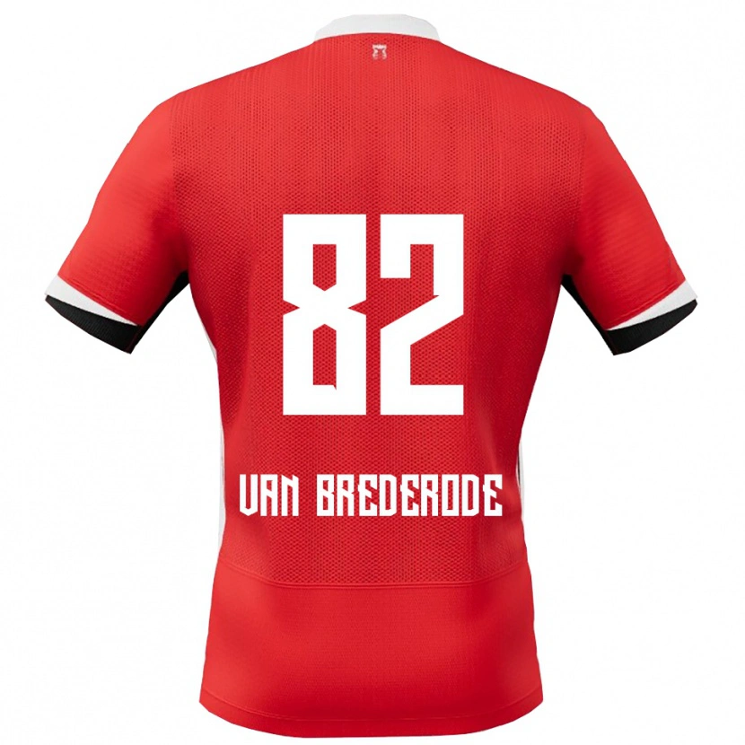 Danxen Niño Camiseta Myron Van Brederode #82 Rojo Blanco 1ª Equipación 2025/26 La Camisa México