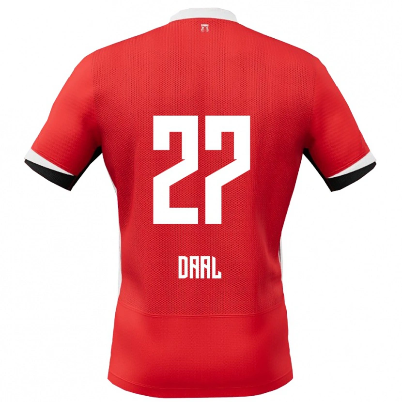 Danxen Niño Camiseta Ro-Zangelo Daal #27 Rojo Blanco 1ª Equipación 2025/26 La Camisa México