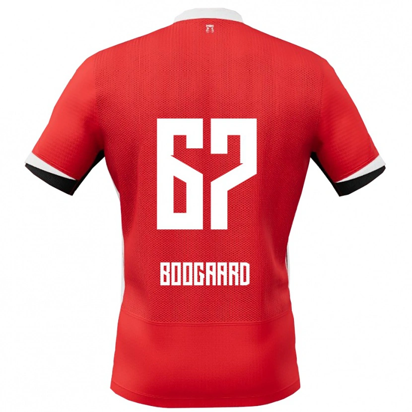 Danxen Niño Camiseta Kasper Boogaard #67 Rojo Blanco 1ª Equipación 2025/26 La Camisa México