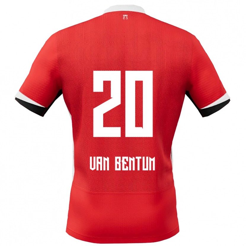 Danxen Niño Camiseta Mirte Van Bentum #20 Rojo Blanco 1ª Equipación 2025/26 La Camisa México
