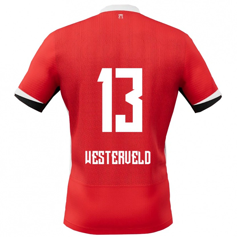 Danxen Niño Camiseta Sem Westerveld #13 Rojo Blanco 1ª Equipación 2025/26 La Camisa México