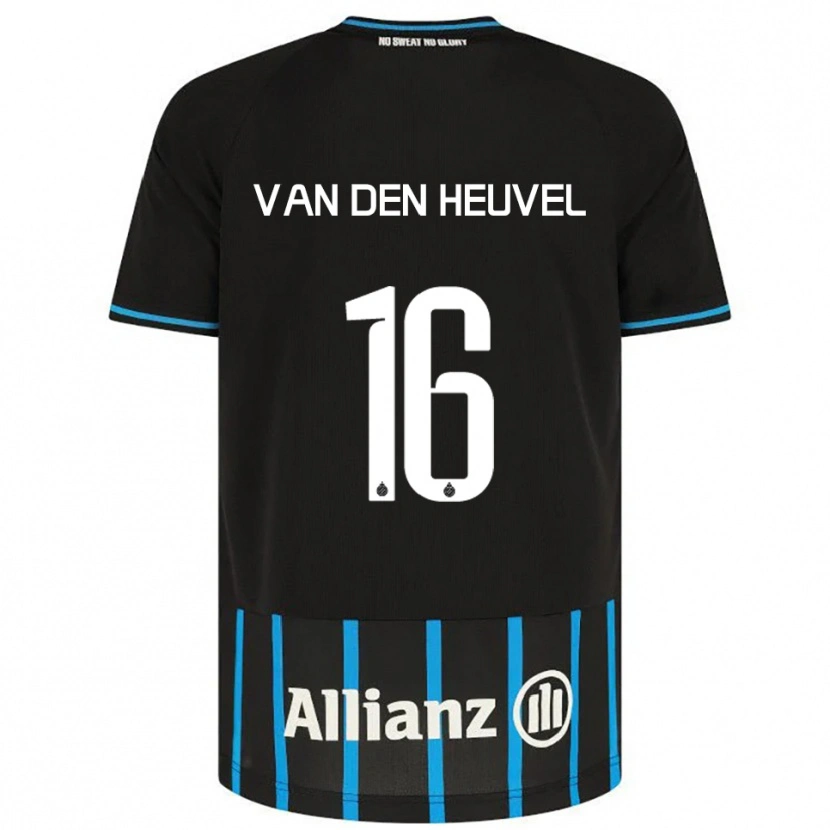 Danxen Niño Camiseta Dani Van Den Heuvel #16 Negro Azul 1ª Equipación 2025/26 La Camisa México