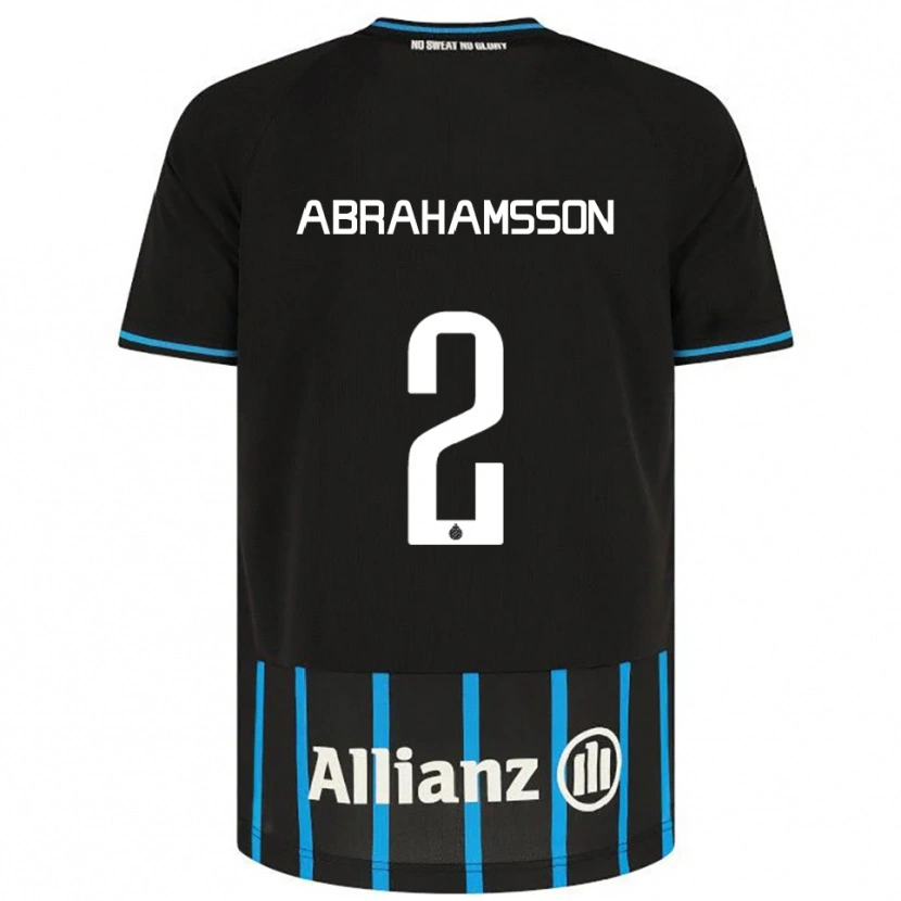 Danxen Niño Camiseta Sejde Abrahamsson #2 Negro Azul 1ª Equipación 2025/26 La Camisa México