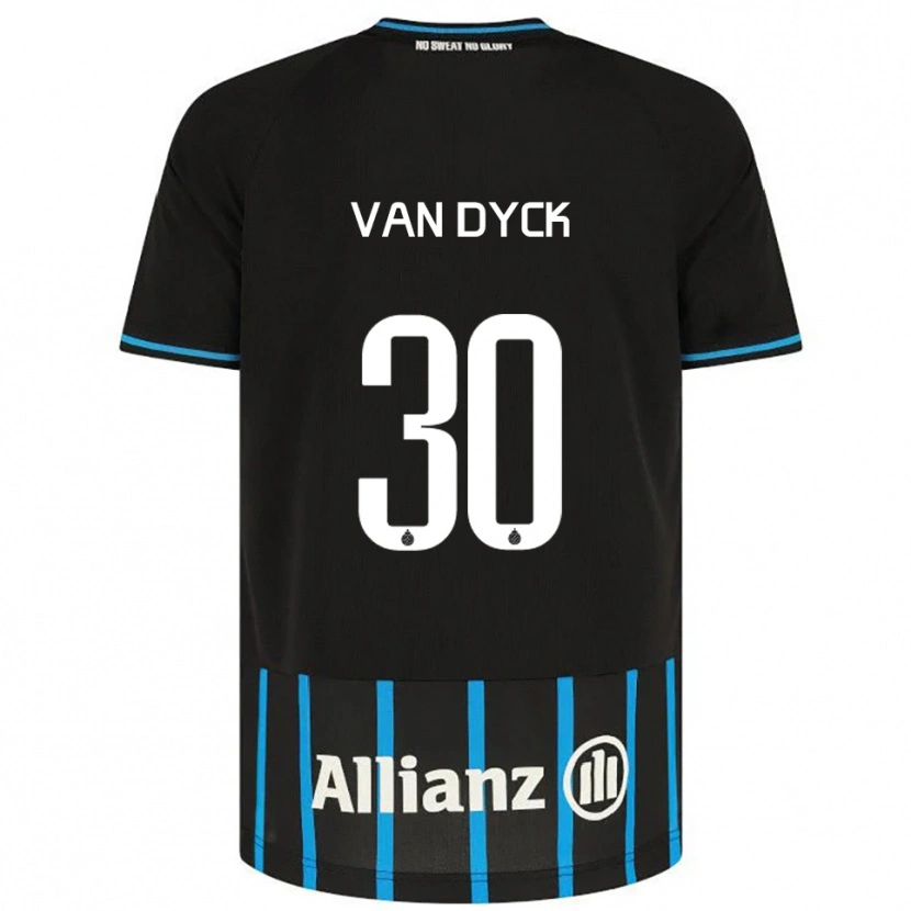 Danxen Niño Camiseta Nell Van Dyck #30 Negro Azul 1ª Equipación 2025/26 La Camisa México