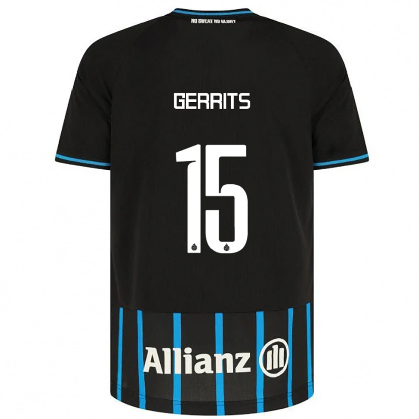 Danxen Niño Camiseta Melanie Gerrits #15 Negro Azul 1ª Equipación 2025/26 La Camisa México