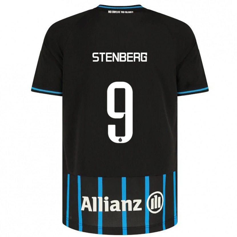 Danxen Niño Camiseta Hanna Stenberg #9 Negro Azul 1ª Equipación 2025/26 La Camisa México
