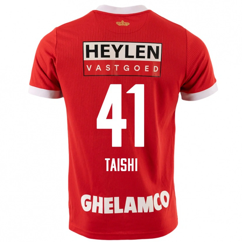 Danxen Niño Camiseta Taishi Brandon Nozawa #41 Rojo Blanco 1ª Equipación 2025/26 La Camisa México
