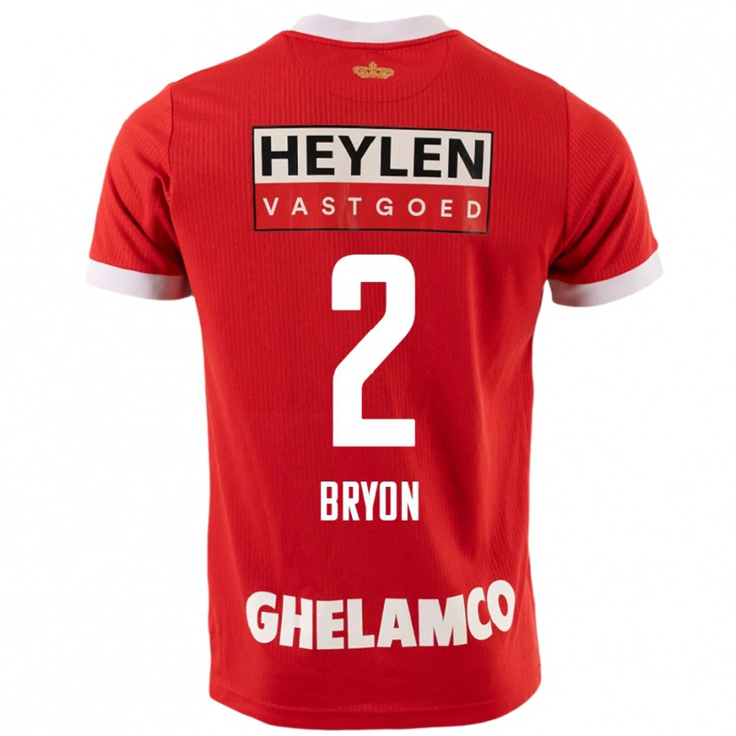 Danxen Niño Camiseta Robbe Bryon #2 Rojo Blanco 1ª Equipación 2025/26 La Camisa México