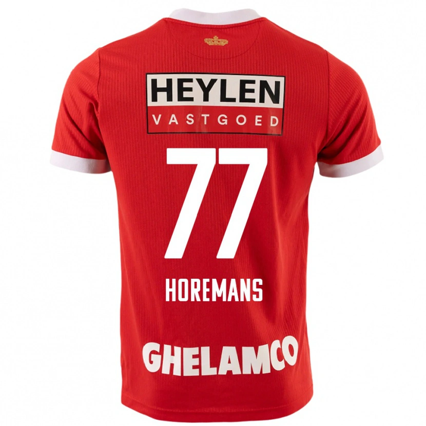 Danxen Niño Camiseta Milo Horemans #77 Rojo Blanco 1ª Equipación 2025/26 La Camisa México