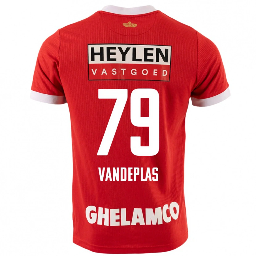 Danxen Niño Camiseta Gerard Vandeplas #79 Rojo Blanco 1ª Equipación 2025/26 La Camisa México