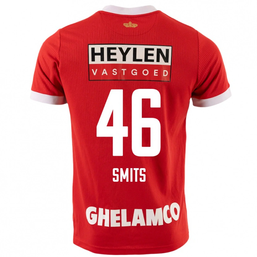 Danxen Niño Camiseta Milan Smits #46 Rojo Blanco 1ª Equipación 2025/26 La Camisa México