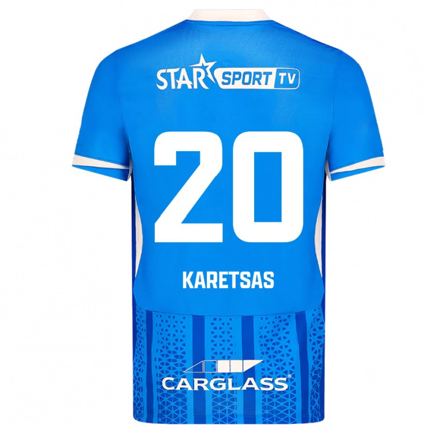 Danxen Niño Camiseta Konstantinos Karetsas #20 Azul Blanco 1ª Equipación 2025/26 La Camisa México